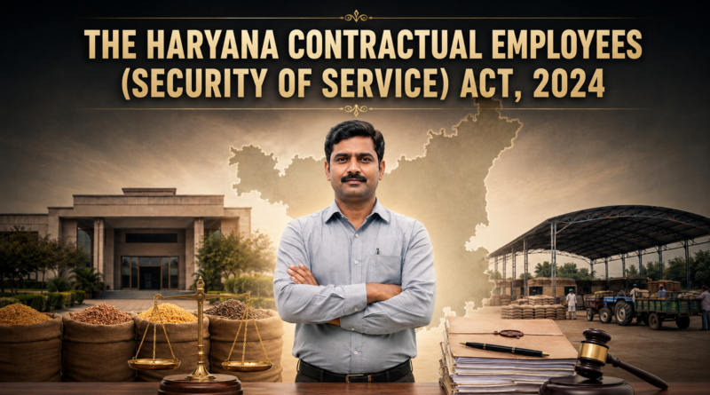 Haryana Cooperative Employees Job Security Act 2024 HAFED PACS Marketing Societies